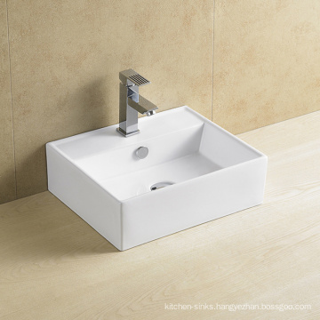 Popular Bathroom Artistic Ceramic Rectangle Sink